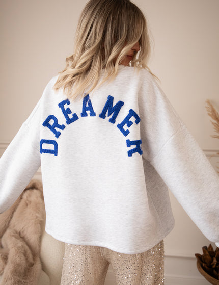 Lily Dreamer Soft Grey/Dark Blue - Sweater