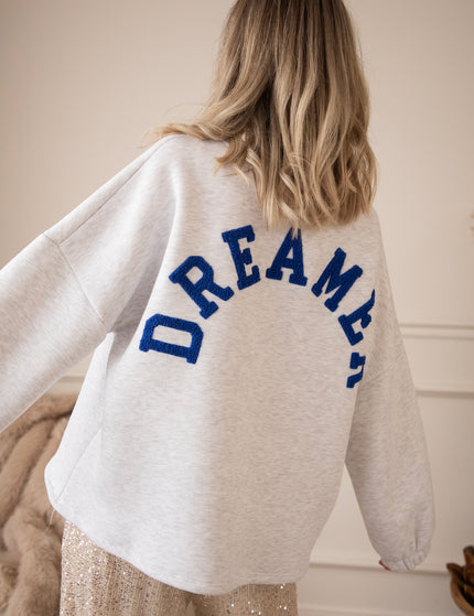 Lily Dreamer Soft Grey/Dark Blue - Sweater