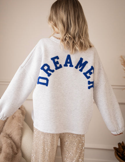 Lily Dreamer Soft Grey/Dark Blue - Sweater