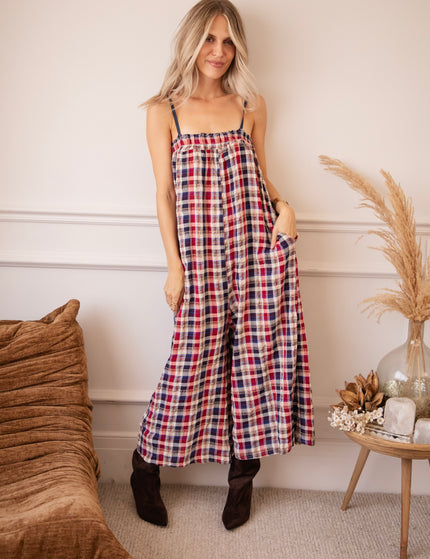 Jumpsuit - Lumberjack Charm - Rot/Blau
