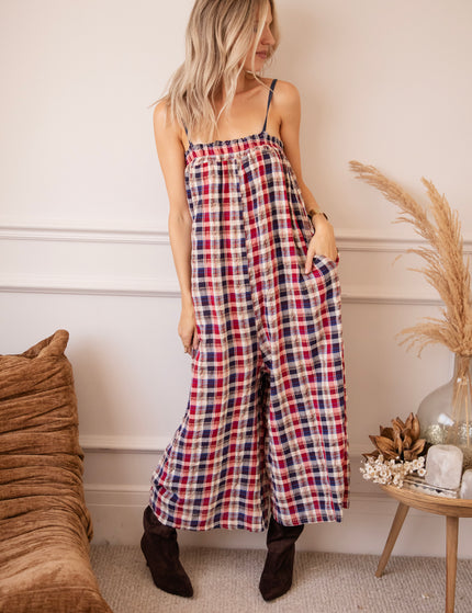 Jumpsuit - Lumberjack Charm - Rot/Blau