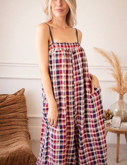 Jumpsuit - Lumberjack Charm - Rot/Blau