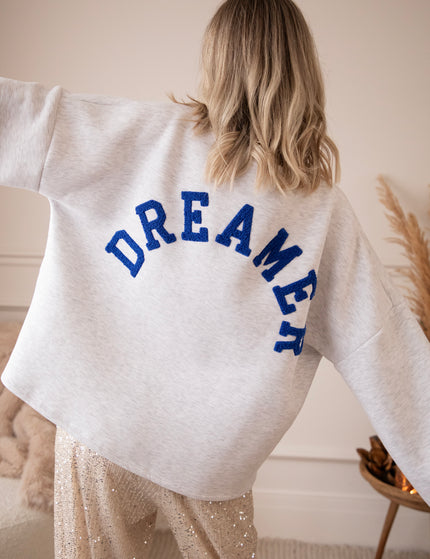 Lily Dreamer Soft Grey/Dark Blue - Sweater