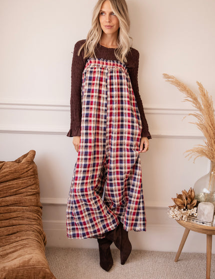Jumpsuit - Lumberjack Charm - Rot/Blau