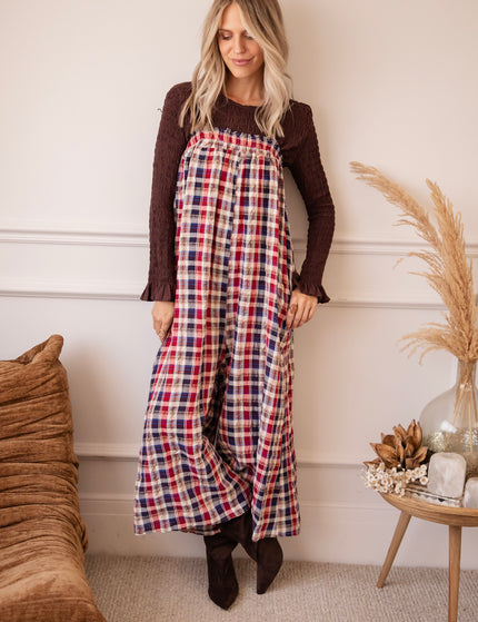 Jumpsuit - Lumberjack Charm - Rot/Blau
