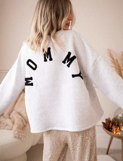 Lily Mommy Soft Grey/Black - Sweater