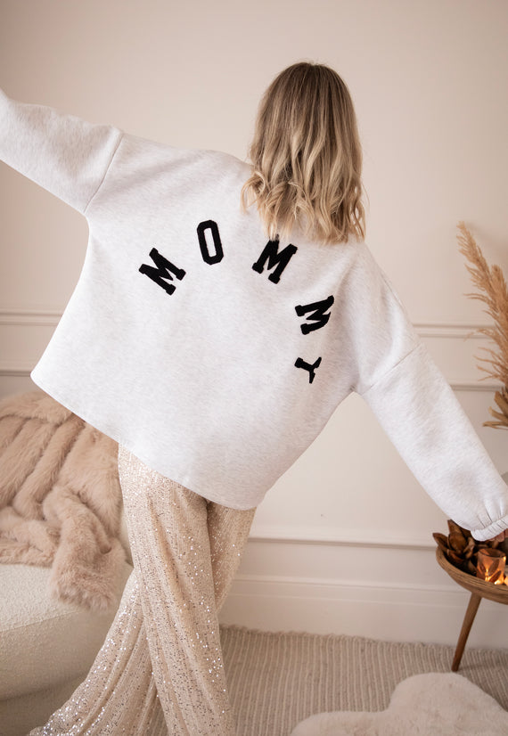 Lily Mommy Soft Grey/Black - Sweater