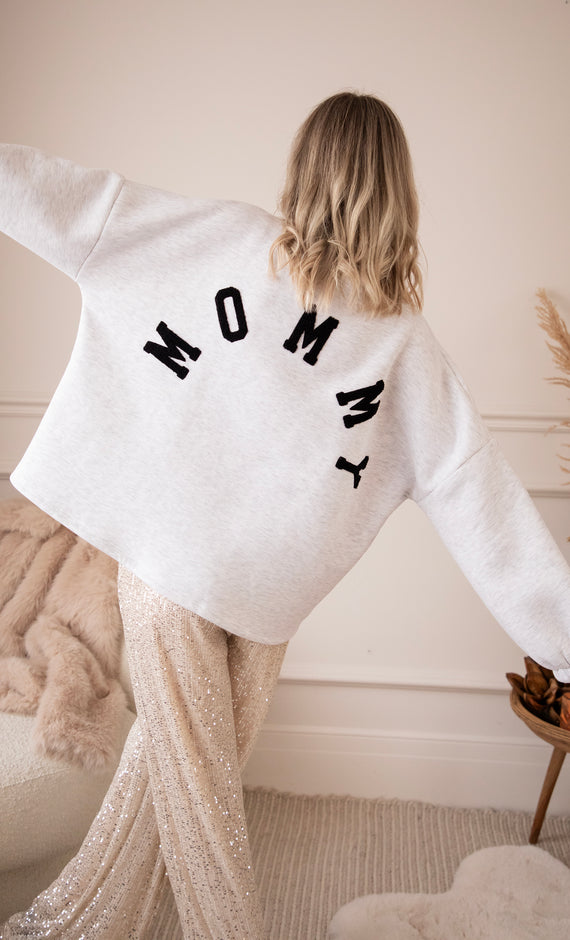 Lily Mommy Soft Grey/Black - Sweater