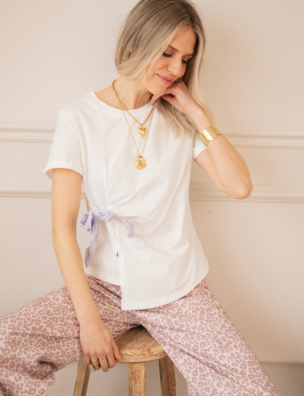 Happy Bow White - T-Shirt