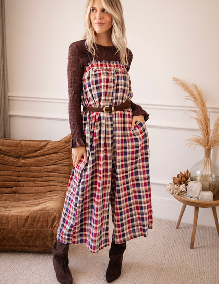 Jumpsuit - Lumberjack Charm - Rot/Blau
