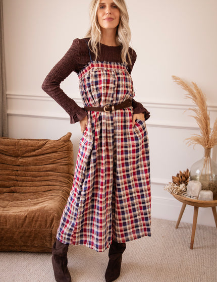 Jumpsuit - Lumberjack Charm - Rot/Blau