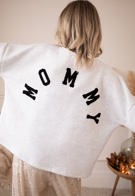 Lily Mommy Soft Grey/Black - Sweater