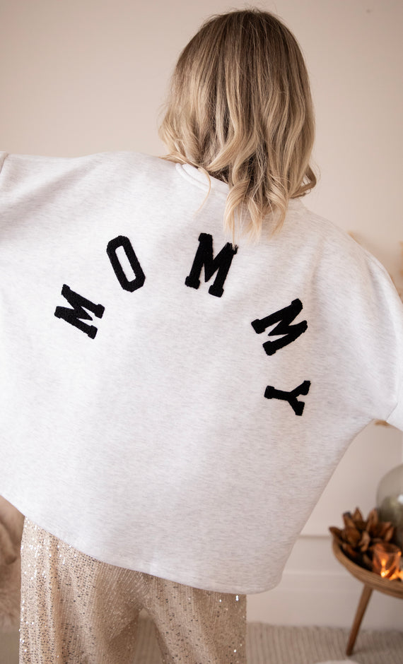 Lily Mommy Soft Grey/Black - Sweater