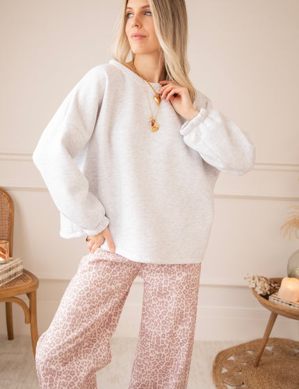 Lily Good Vibes Soft Grey/Multi - Sweater