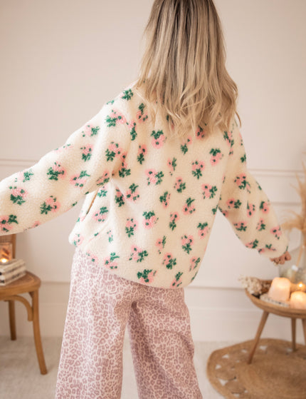 Blooming Bear Beige/Baby Pink - Trui