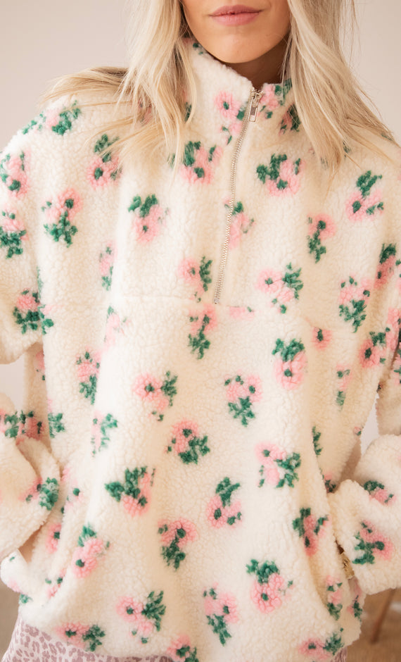 Blooming Bear Beige/Baby Pink - Trui
