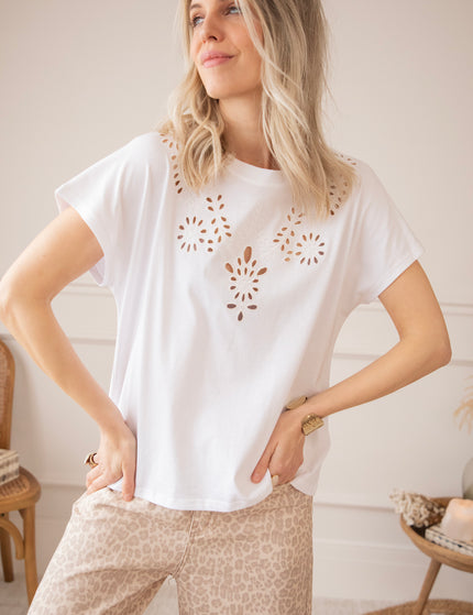 Whisper Of Embroidery Anglaise White - T-Shirt