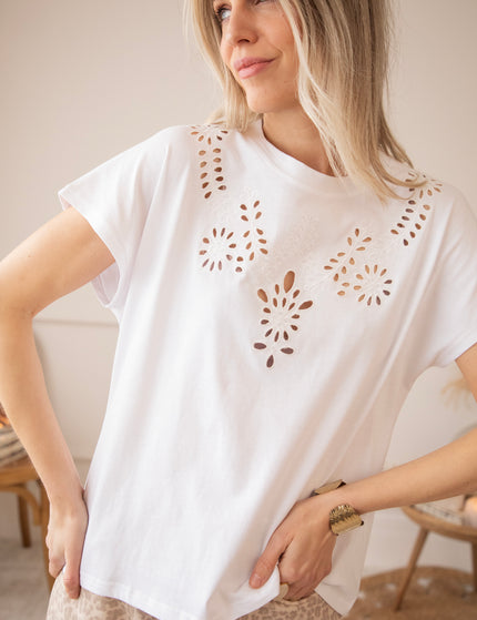 Whisper Of Embroidery Anglaise White - T-Shirt