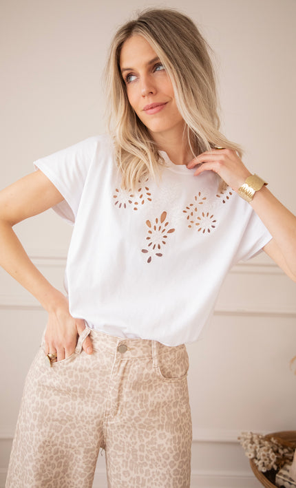 Whisper Of Embroidery Anglaise White - T-Shirt