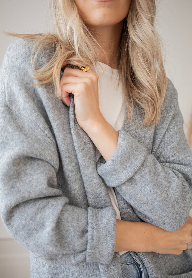 Cozy Times Ahead Grey - Cardigan