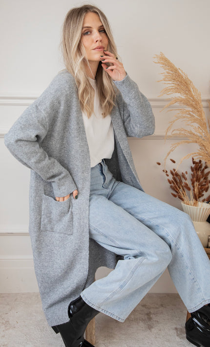 Strickjacke - Cozy Times Ahead - Grau