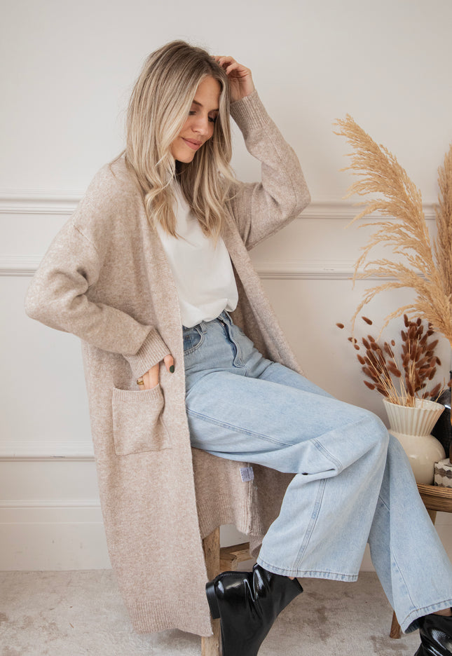 Cozy Times Ahead Taupe - Cardigan