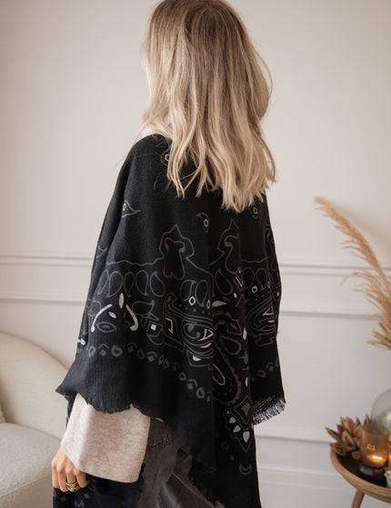 Piper Paisley Black - Sjaal