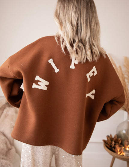 Lily Wifey Caramel/Off White - Sweater