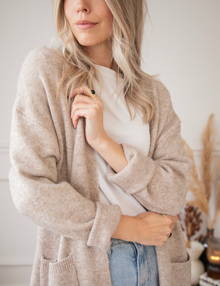 Cozy Times Ahead Taupe - Cardigan