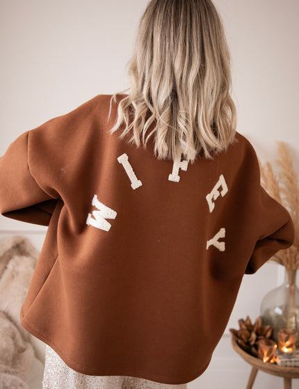 Lily Wifey Caramel/Off White - Sweater