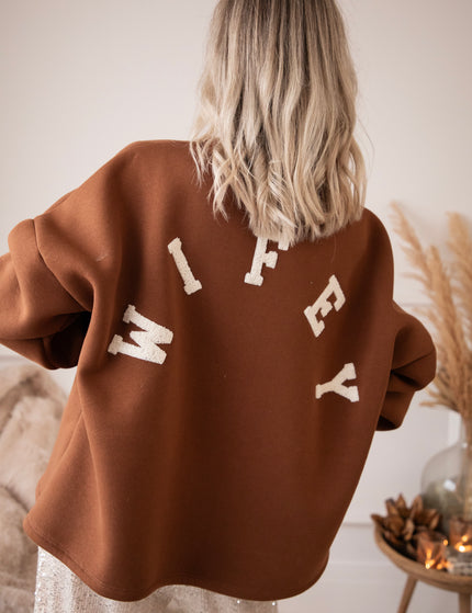 Lily Wifey Caramel/Off White - Sweater