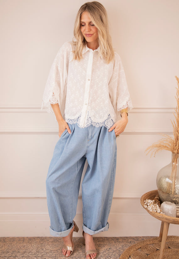 Lucy Lace White - Blouse