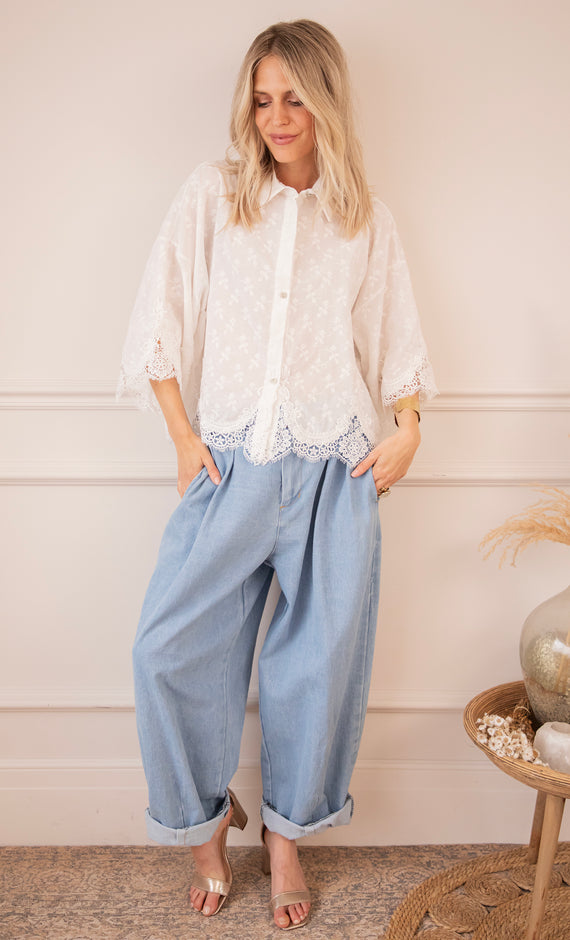 Lucy Lace White - Blouse