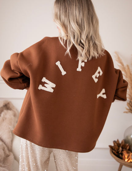 Lily Wifey Caramel/Off White - Sweater