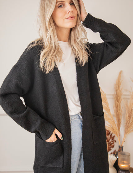 Cozy Times Ahead Black - Cardigan