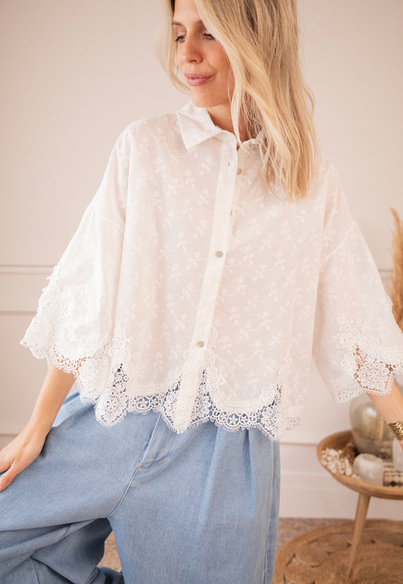 Lucy Lace White - Blouse