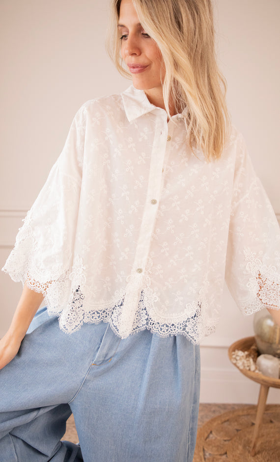 Lucy Lace White - Blouse