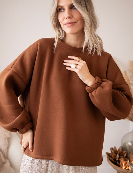 Lily Wifey Caramel/Off White - Sweater