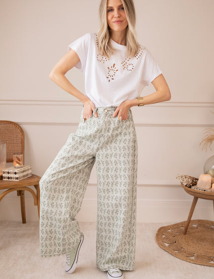 Grow Wide Soft Green - Jeans