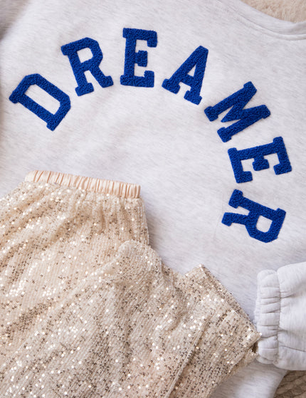 Lily Dreamer Soft Grey/Dark Blue - Sweater