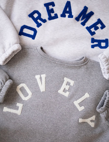 Lily Dreamer Soft Grey/Dark Blue - Sweater