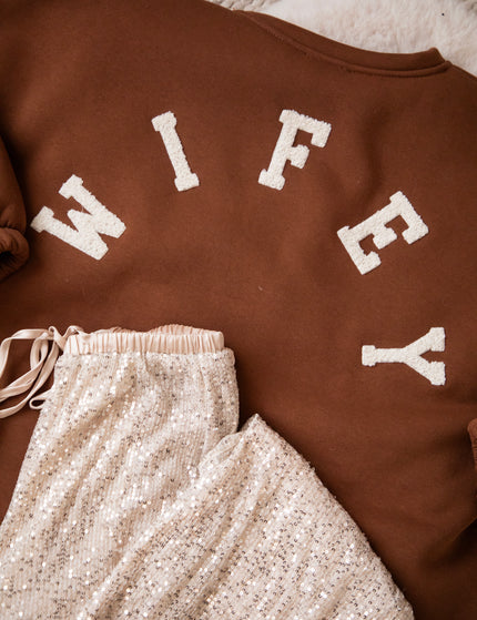 Lily Wifey Caramel/Off White - Sweater