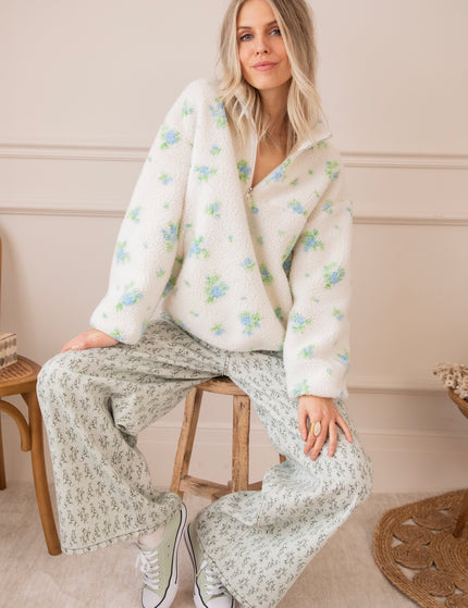 Blooming Bear Off White/Blue - Trui