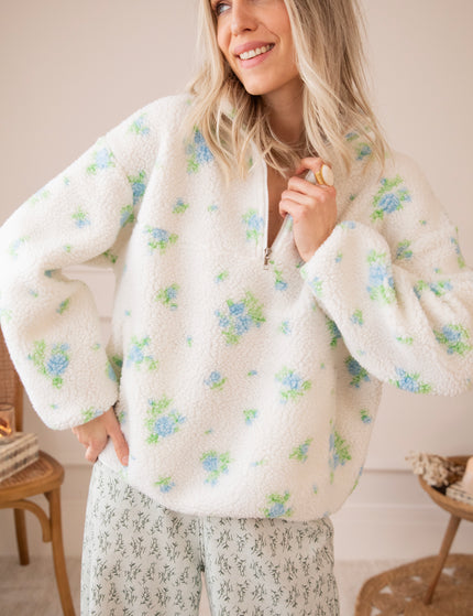 Blooming Bear Off White/Blue - Trui