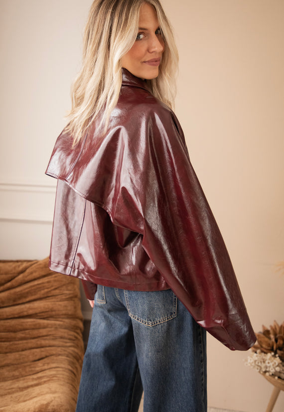 Jacke - Scottie Gloss - Burgunderrot