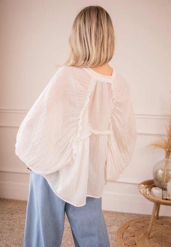 Breezy Moments White - Blouse