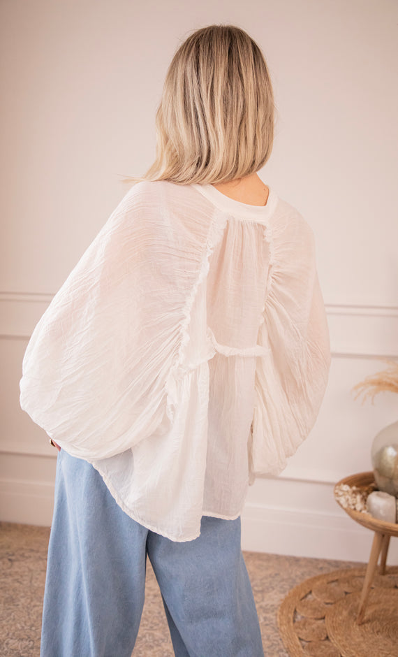 Breezy Moments White - Blouse