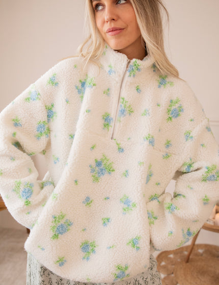 Blooming Bear Off White/Blue - Trui