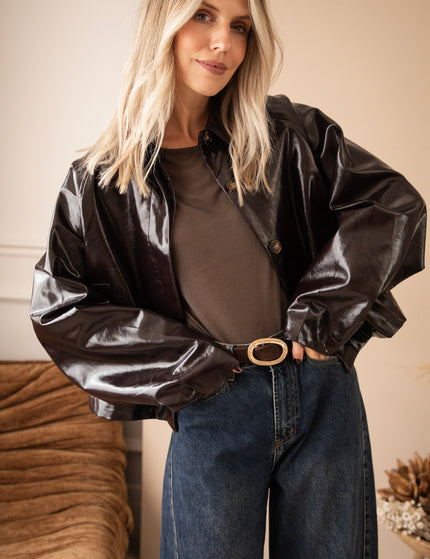 Jacke - Scottie Gloss - Kakaobraun