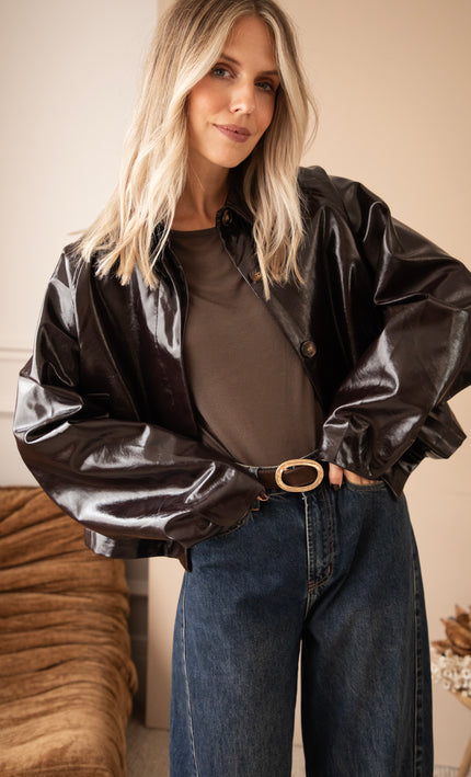 Jacke - Scottie Gloss - Kakaobraun